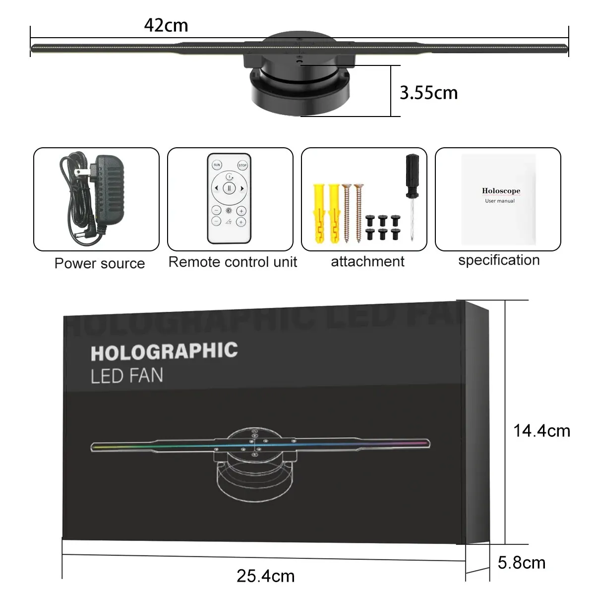 42cm-3D-HD-Hologram-Fan-Projector-SD-LED-Sign-Holographic-Player-Support-Image-Video-Shop-Bar-2